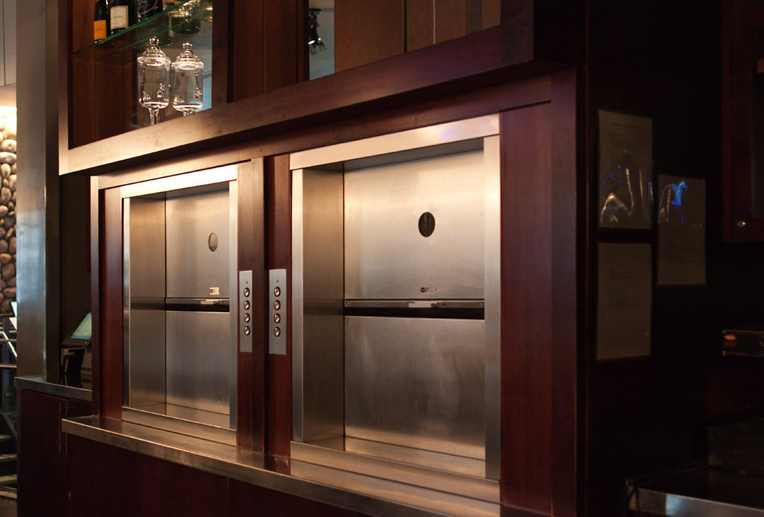 Ovit Elevator Monşarj Yemek Asansörü — AISI 304 Paslanmaz Çelik Çift Kabin Restoran
